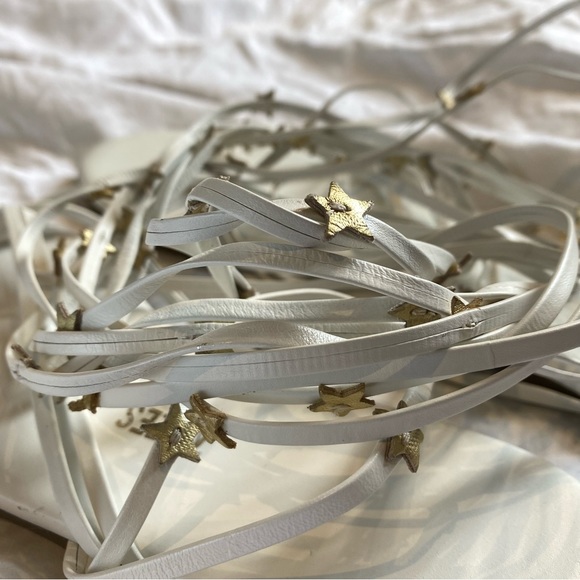 NWOT Tkees wrap sandals Lilu in Off white US 7 - Picture 3 of 6